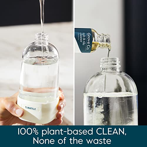 Grove Co. Tub and Tile Cleaner, Refill Concentrate (6 x 1 Fl Oz) Plant-Based Household Cleaning Supplies, No Plastic Waste, 100% Natural Lavender & Thyme Fragrance, 3 x 2 Pack Refills