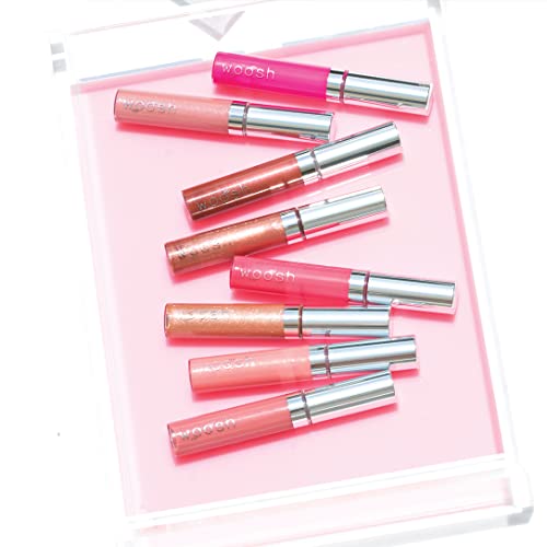 Woosh Beauty, Spin-On Lip Gloss, Hydrating Shea Butter, No Fine Lines, Shine Finish, Neutral Tones, Vegan & Cruelty-Free (Beige Natural)