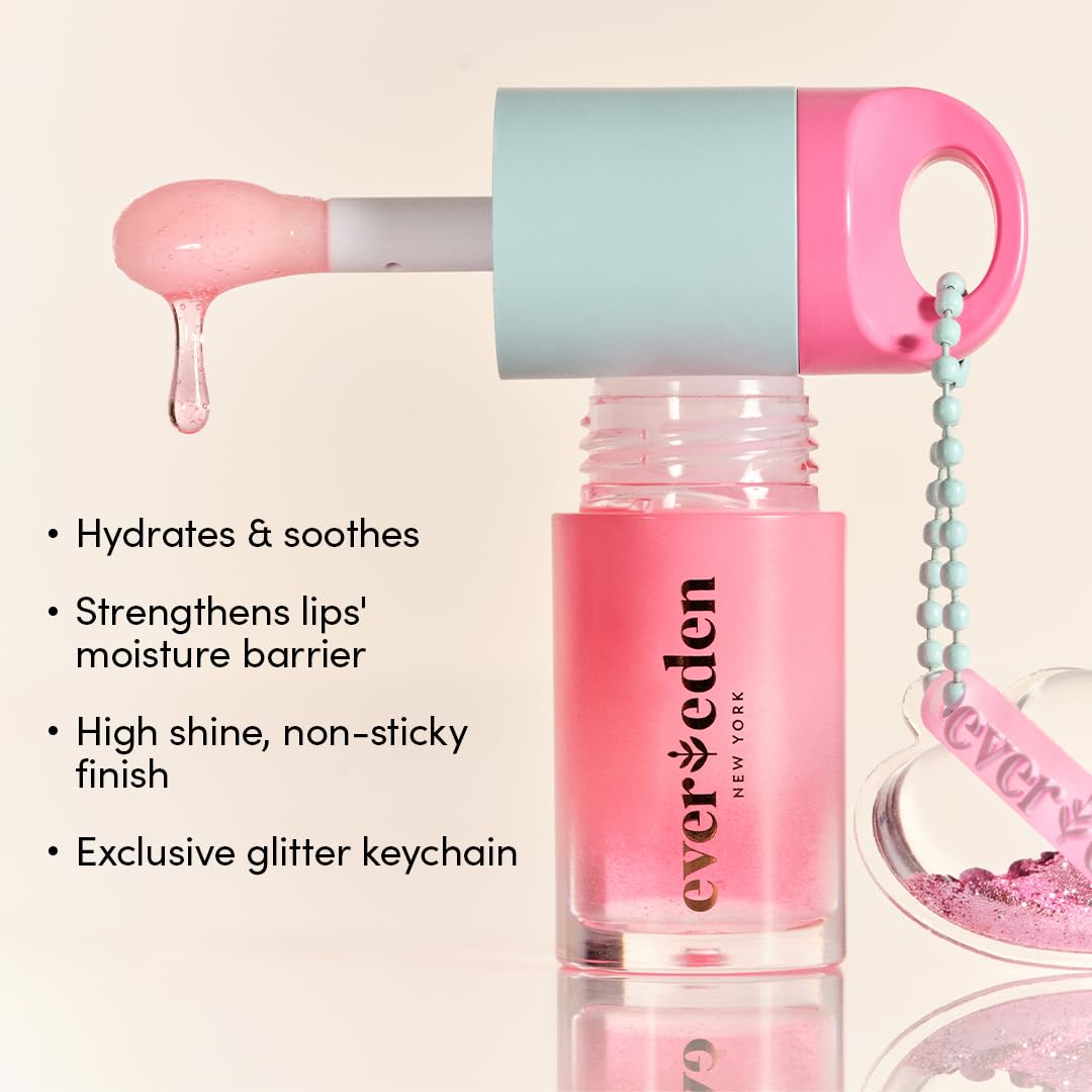 Evereden Kids Tinted Non Toxic Lip Gloss: Sakura - Non Toxic Kids Makeup - Vegan Natural Makeup for Kids - Soothing & Hydrating Kid Lip Gloss with Cherry, Peach, & Cranberry Oils - Girls Makeup