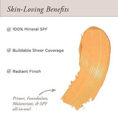 PÜR Beauty 4-in-1 Tinted Moisturizer With SPF 20 - Hydrating Face Moisturizer, Primer, & Foundation With Shea Butter, Aloe Vera & Vitamin B3 - Vegan Friendly - Free of Paraben, Gluten & BPA - Bone