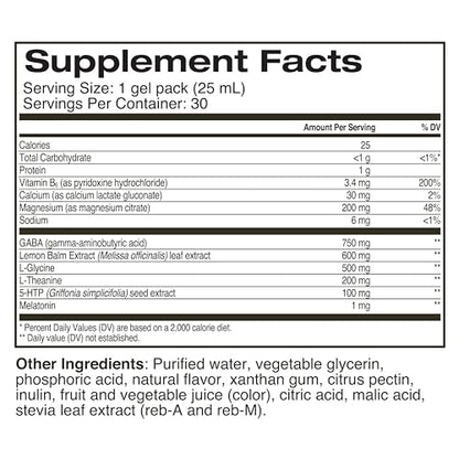 Healthycell REM Sleep - Liquid Gel Extra Strength Sleep Supplement for Adults - Melatonin, Magnesium, GABA, L-theanine Supplement - Maximum Absorption - 30 Gel Packs