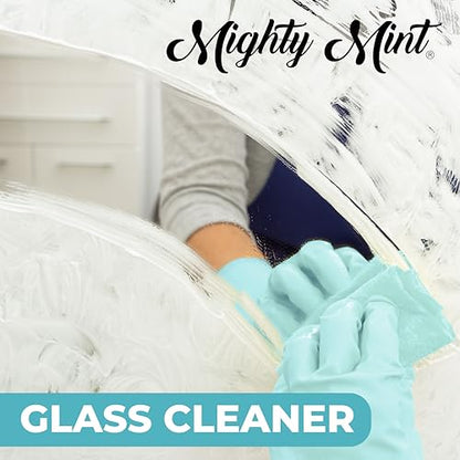 Mighty Mint Glass Cleaner, Non-Toxic, Ammonia-Free, Streak-Free Spray for Windows, Screens, Stovetop, Bathroom, Natural Peppermint Scent, 16oz