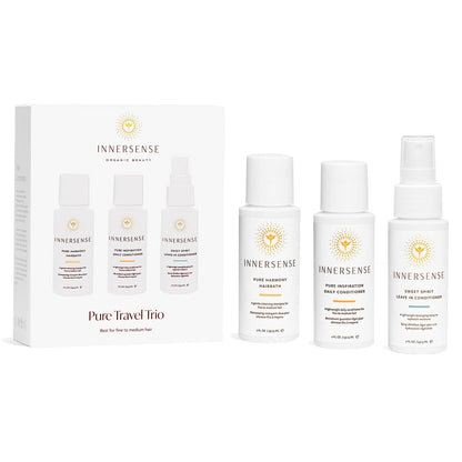 Innersense Organic Beauty - Natural Pure Harmony Travel Hair Trio | Non-Toxic, Cruelty-Free, Clean Haircare