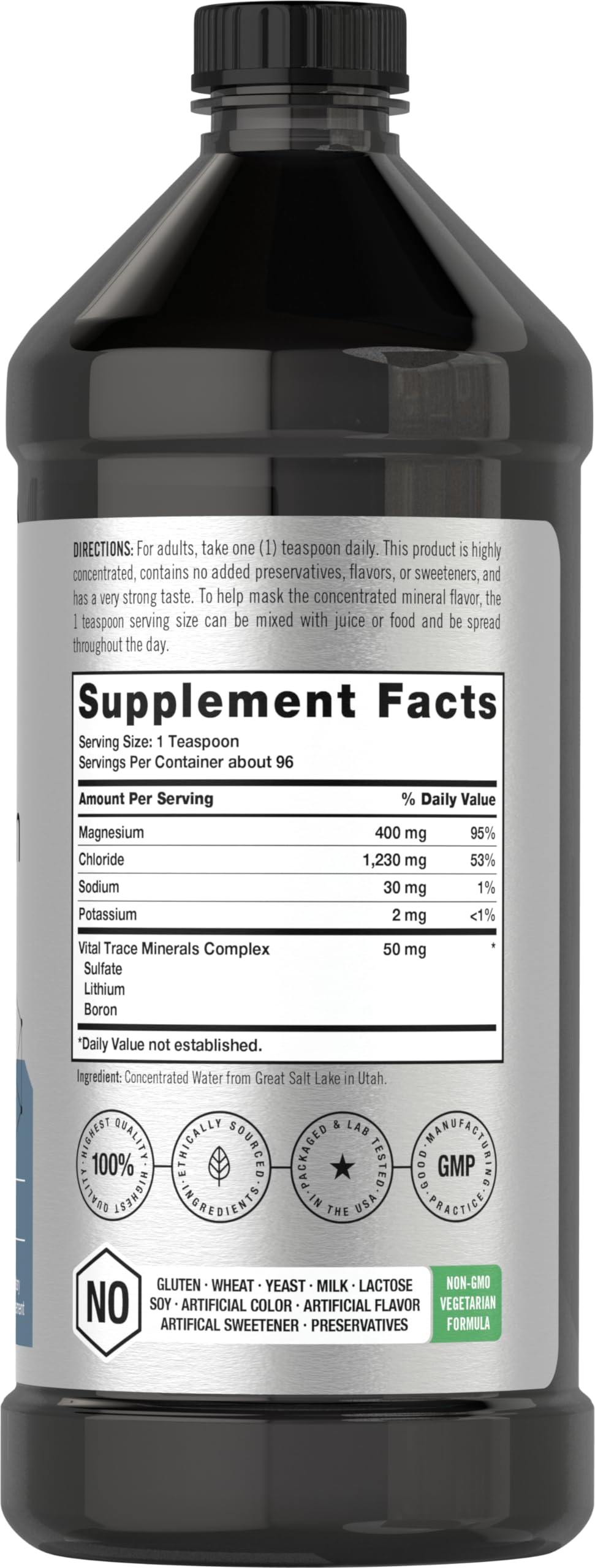Horbäach Liquid Magnesium 400 mg | 16 oz | Vegetarian, Non-GMO & Gluten Free Supplement