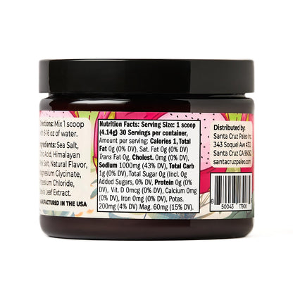Santa Cruz Paleo Real Salt Electrolytes Powder, Dragonfruit, Made with Himalayan Pink Salt, Sea Salt, Magnesium Glycinate, Gluten Free, Keto, Sugar Free, Paleo, 30 Servings, 1 Jar