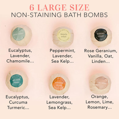 Bath Bomb Gift Set - USA Made with Natural & Organic Ingredients, Relaxing Gifts for Women & Men, Spa Gifts & Birthday Gifts for Women and Mom, Bath Bombs for Women & Kids Gift Ideas